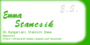 emma stancsik business card